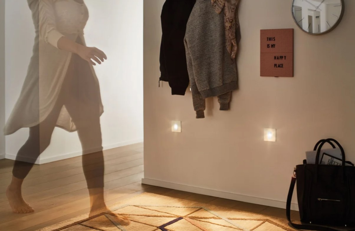 Noční nástěnné designové led světlo Wall čtverec s čidlem